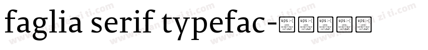 faglia serif typefac字体转换